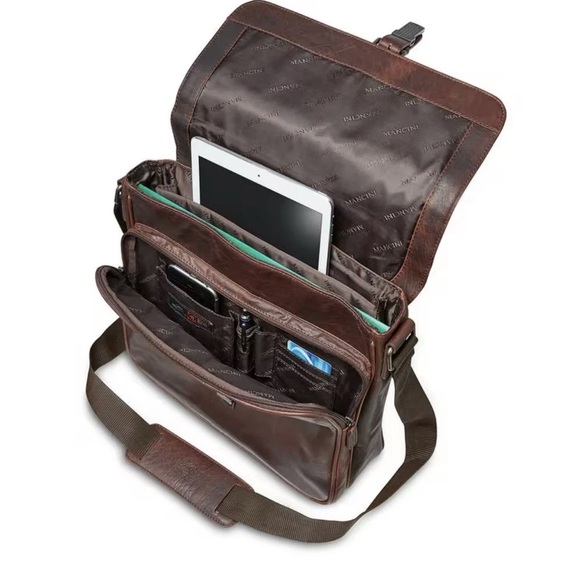 Mancini Buffalo Messenger Bag for 12" Laptop / Tablet. R14 - Picture 4 of 9